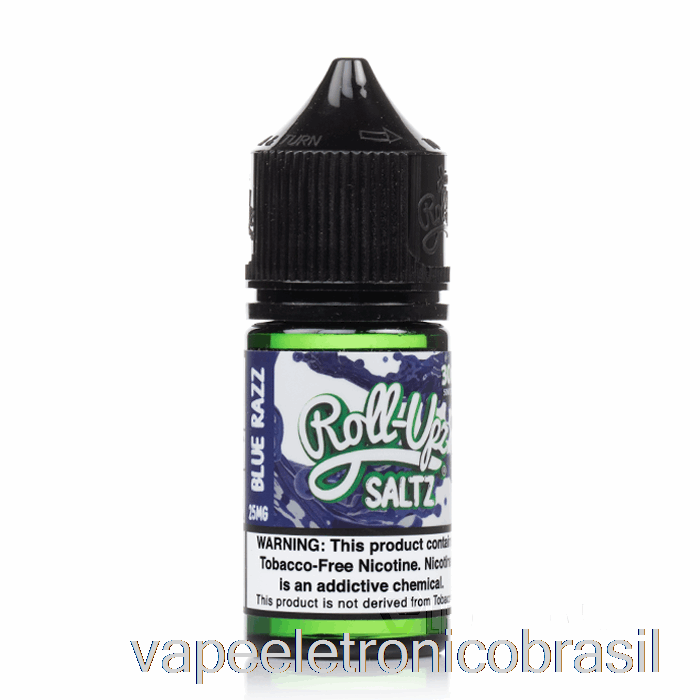 Vape Recarregável Framboesa Azul - Suco Roll-upz Sal - 30ml 25mg